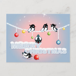 メリークリスマス – マグパイズが雪を泡 シーズンポストカード