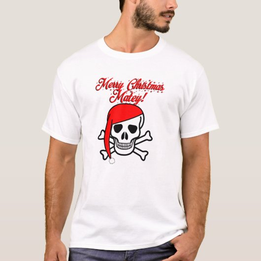 メリークリスマス・マテイ!パイレーツサンタ Tシャツ (正面)