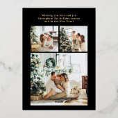 メリークリスマス マルチフォト ゴールド 箔シーズンカード (裏面)