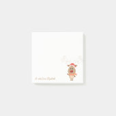 メリークリスマス、マンガのトナカイパーソナライズされたア ポストイット (正面)