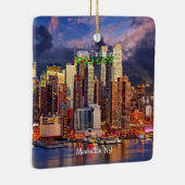 メリークリスマス,マンハッタン, NY セラミックオーナメント (右)