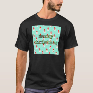 メリークリスマス ミッドセンチュリーモダン サンタクロース Tシャツ