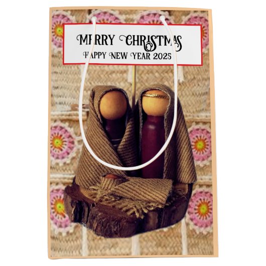 メリークリスマス！ ミディアムペーパーバッグ (正面)