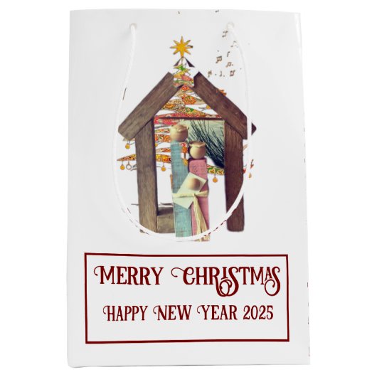 メリークリスマス！ ミディアムペーパーバッグ (正面)