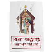 メリークリスマス！ ミディアムペーパーバッグ (裏面)