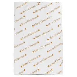 "メリークリスマス" ミディアムペーパーバッグ