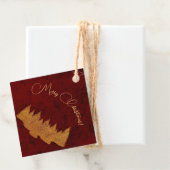 メリークリスマス – ミニマリスト – ゴールデンモミの木 フェイバータグ (インサイチュ)