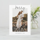 メリークリスマス | ミニマルモダンスシンプル写真 シーズンカード (スタンド正面)