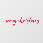 メリークリスマス |ミニマルモダンリスト赤タイポグラフィ ウィンドウサイン (シート)