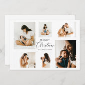 メリークリスマス | ミニマルモダン数々の写真 シーズンカード (正面/裏面)