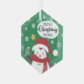 メリークリスマス ミミペンギン ガラスオーナメント (正面左)