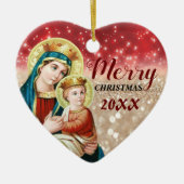 メリークリスマス|メアリーヴァージン|セラミックオーナメント セラミックオーナメント (正面)