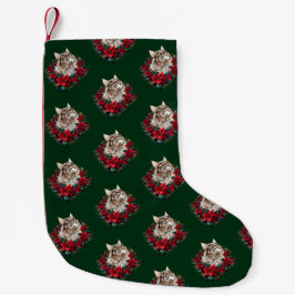 メリークリスマス メインクーン スモールクリスマスストッキング