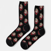 メリークリスマス メインクーン 猫 ソックス (左)