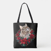 メリークリスマス メインクーン 猫 トートバッグ (裏面)