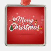 メリークリスマス メタルオーナメント (正面)