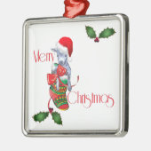 メリークリスマス メタルオーナメント (左)