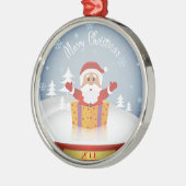 メリークリスマス メタルオーナメント (左)