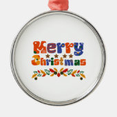 メリークリスマス メタルオーナメント (正面)