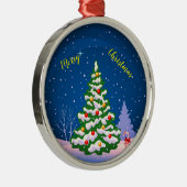 メリークリスマス メタルオーナメント (右)