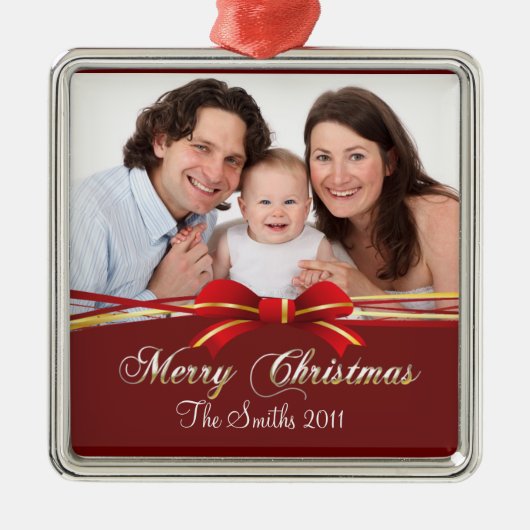 メリークリスマス メタルオーナメント (正面)