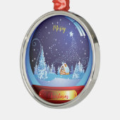 メリークリスマス メタルオーナメント (左)