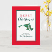 メリークリスマス（メリーランド州） カード (黄色い花)