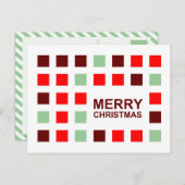 メリークリスマス(モダンな正方形) シーズンポストカード (正面/裏面)