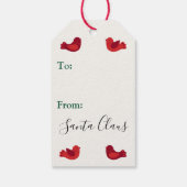 メリークリスマス – モダンクリスマスツリーレッドグリーン ギフトタグ (裏面)