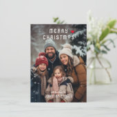 メリークリスマス!モダンシンプル写真 シーズンカード (スタンド正面)