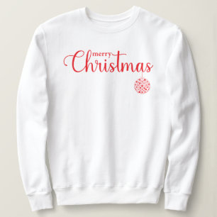 メリークリスマス:モダンレッドスクリプトホリデー スウェットシャツ