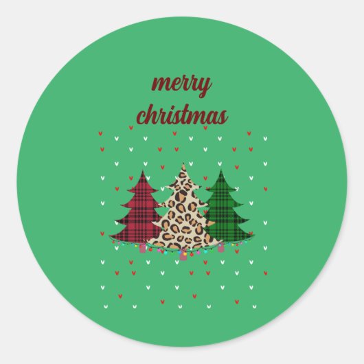 メリークリスマス モダン&エレガント ラウンドシール (正面)