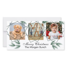 メリークリスマス モダン ピニーネードル 3 フォト コラージュ