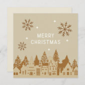 メリークリスマス モッドビレッジ イエロー シーズンカード (正面/裏面)