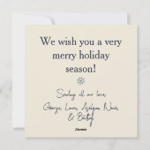 メリークリスマス モッドビレッジ イエロー シーズンカード (裏面)