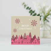 メリークリスマス モッドヴィレッジ ピンク シーズンカード (スタンド正面)
