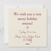 メリークリスマス モッドヴィレッジ ピンク シーズンカード (裏面)