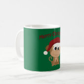 メリークリスマス！モンキー コーヒーマグカップ (正面左)