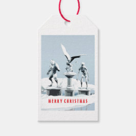 メリークリスマス モンスターの氷の彫刻 ギフトタグ