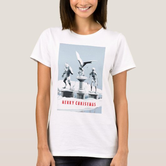 メリークリスマス モンスターの氷の彫刻 Tシャツ (正面)