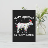 メリークリスマス ヤギのフェイスマスク ヤギのサンタ 招待状 (スタンド正面)