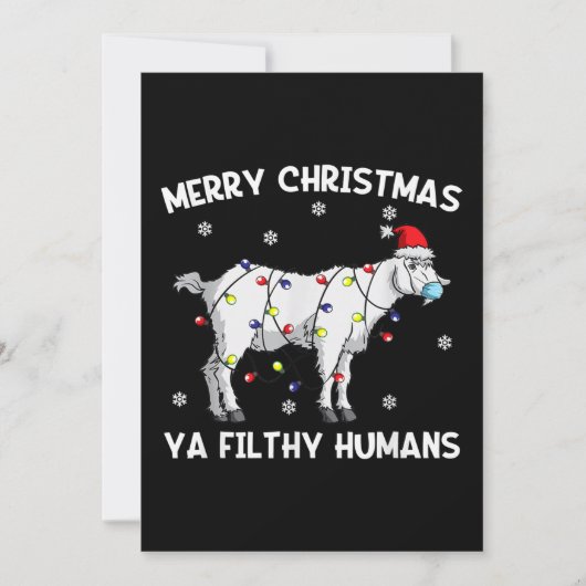 メリークリスマス ヤギのフェイスマスク ヤギサンタ セーブザデート (正面)