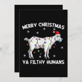 メリークリスマス ヤギのフェイスマスク ヤギサンタ セーブザデート (正面/裏面)