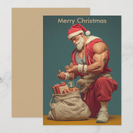 メリークリスマス ユーモア サンタ | ホリデーグリーティング シーズンカード