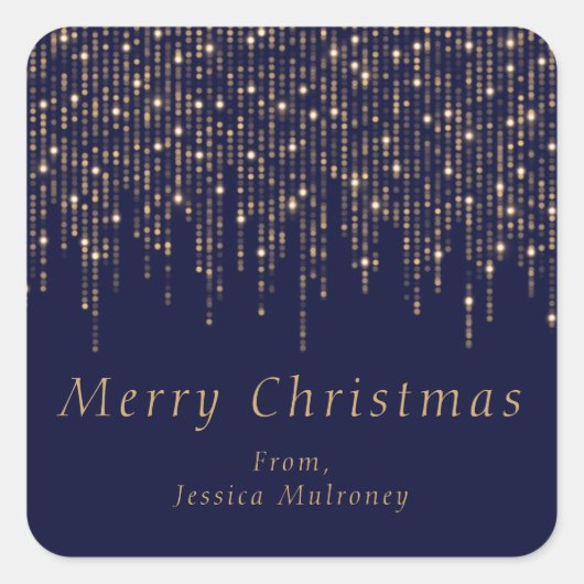 メリークリスマス ライト ギフト包装 ステッカー (正面)