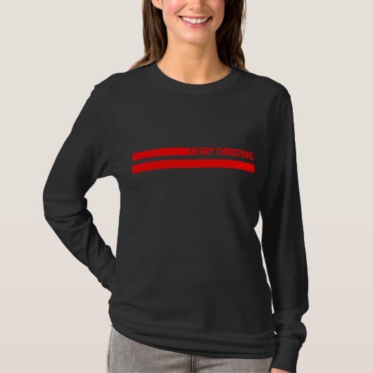 メリークリスマス ライン Tシャツ (正面)