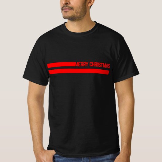メリークリスマス ライン Tシャツ (正面)