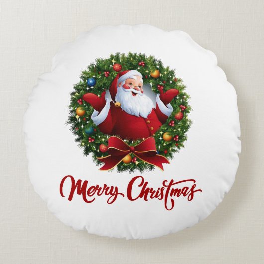メリークリスマス ラウンドクッション (正面)