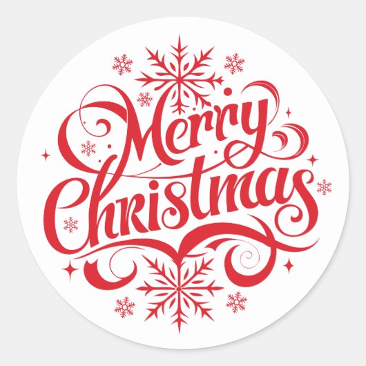 メリークリスマス ラウンドシール (正面)