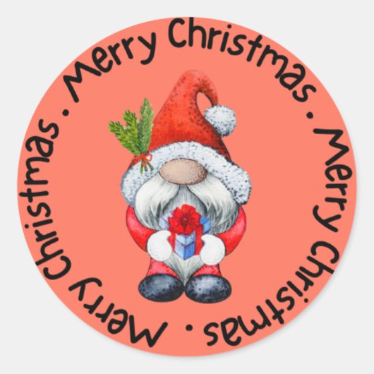 メリークリスマス ラウンドシール (正面)